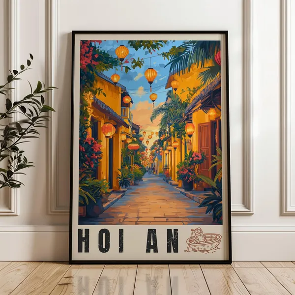 Hoi An Travel Poster, Vietnam Travel Art Print