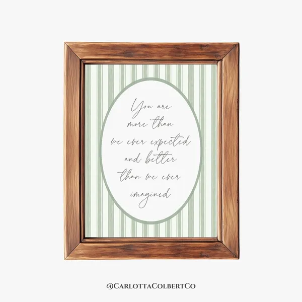 Cute Nursery Quote Wall Art, Boy Sage Green Room
