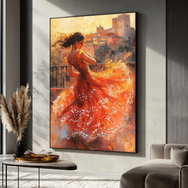 Spanish Dancer Painting, Flamenco Woman Art Print