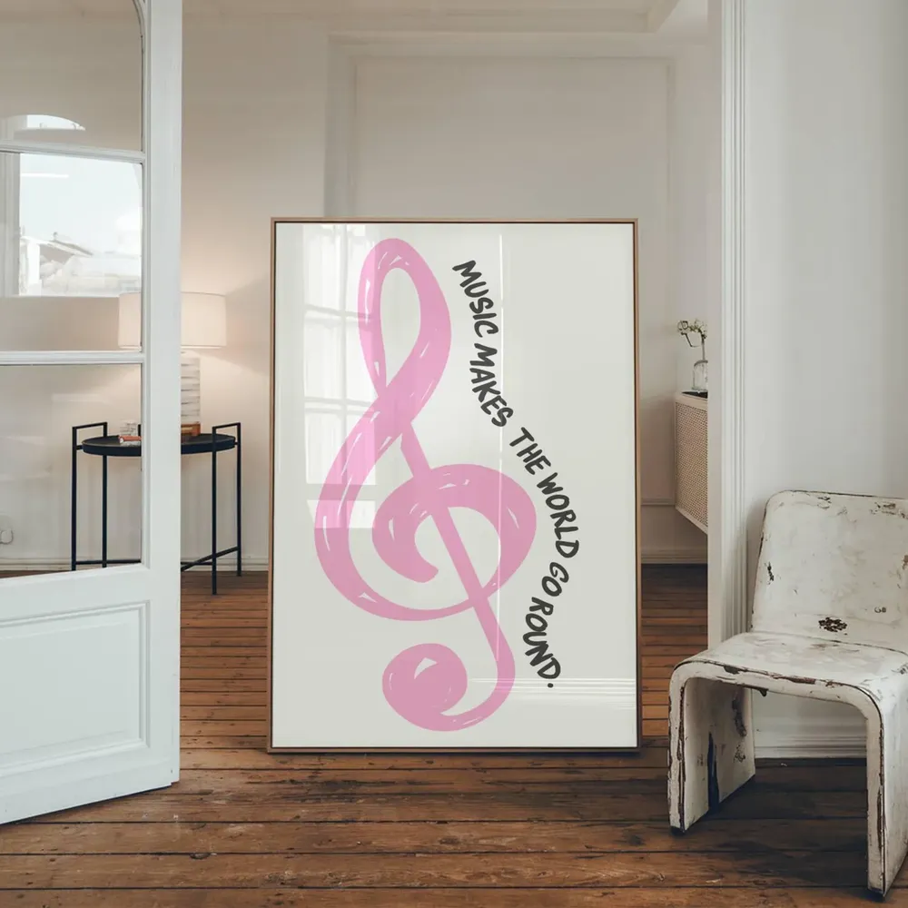Retro Music Quote Poster, Treble Clef Classroom Decor - Image 3