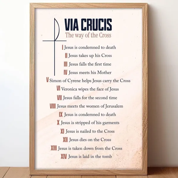 Stations of the Cross, Via Crucis Art Print