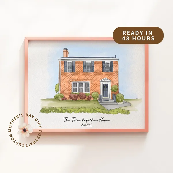 Custom House Portrait - Watercolor