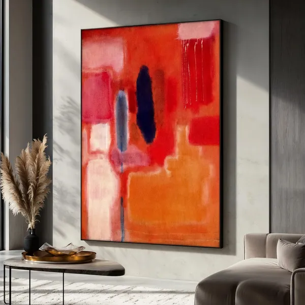 Mark Rothko Bold Red Orange Abstract Art Print