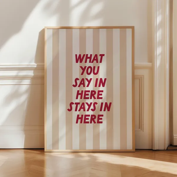 What You Say Here Stays Here Poster, Therapy Office