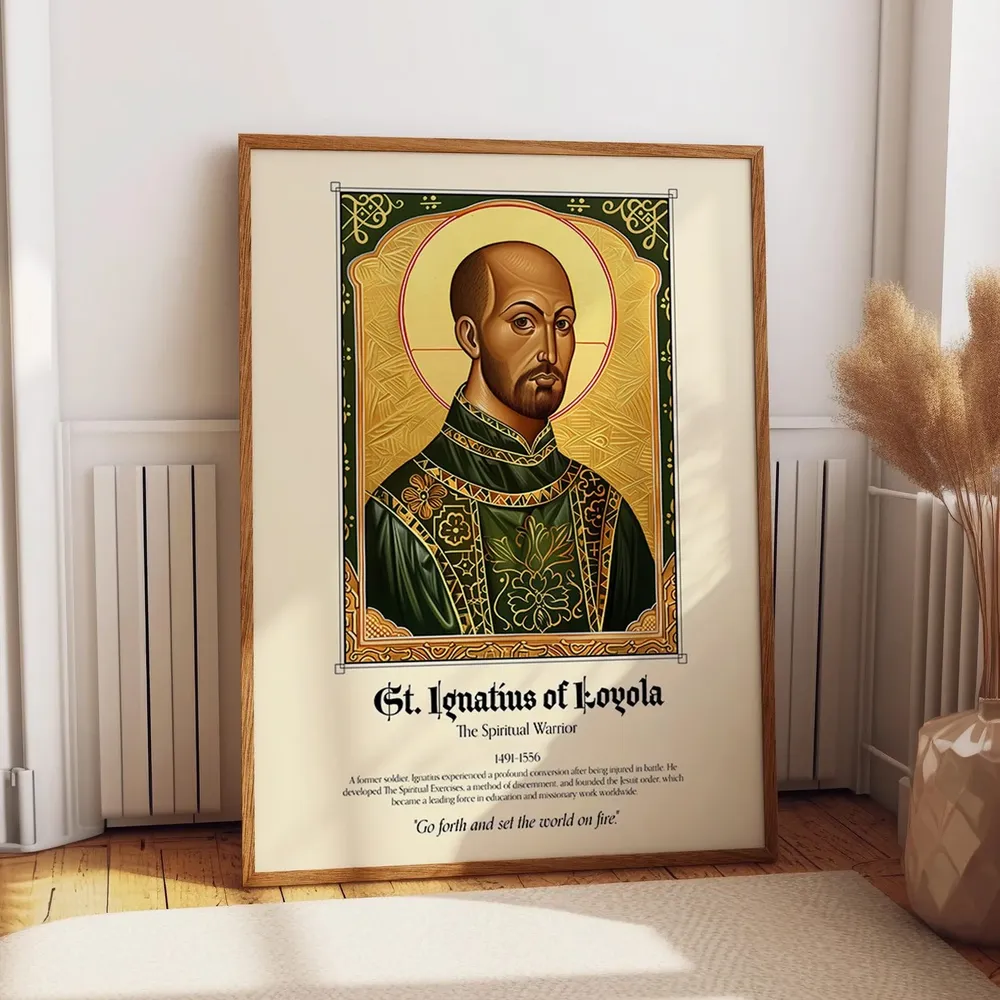 St Ignatius Of Loyola Christian Icon Art Print