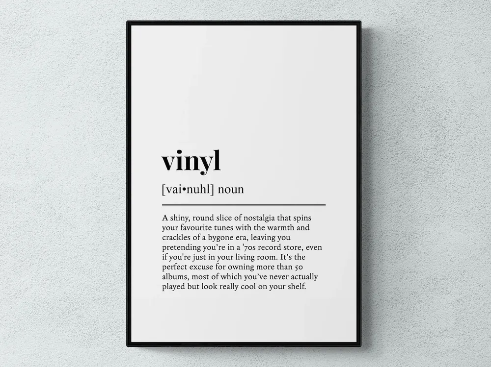 Vinyl Funny Definition Music Art Print