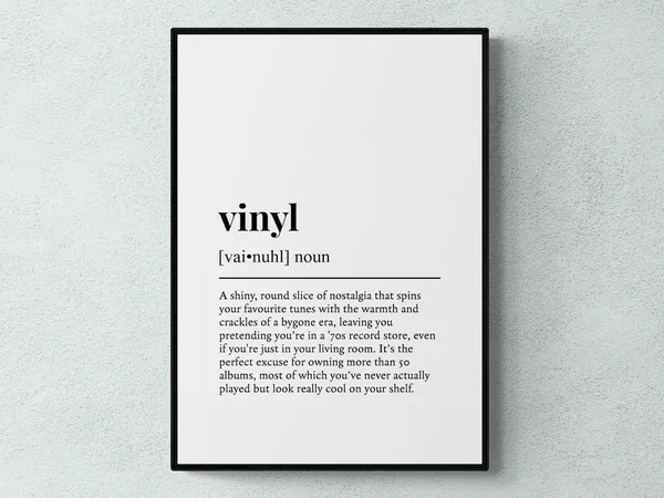 Vinyl Funny Definition Music Art Print
