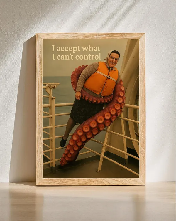 Funny Mental Health Self Acceptance Poster, Absurd Humor