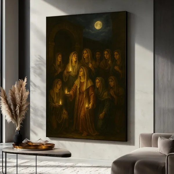 Parable Of The Ten Virgins, Christian Faith Art Print