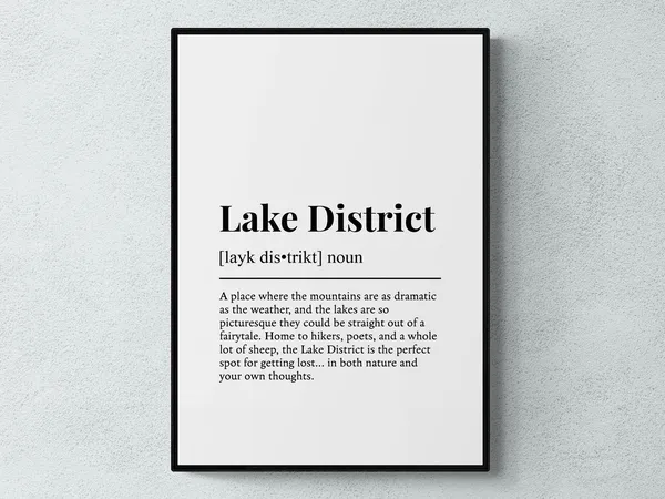 Lake District Funny Definition Poster Print
