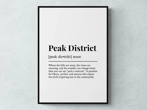 Peak District Funny Definition Humor Art Print