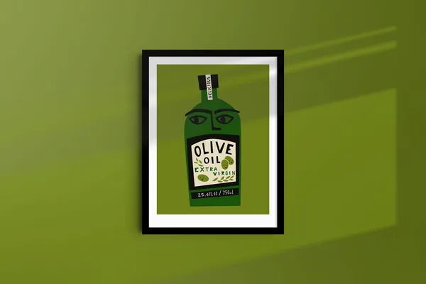 Olive Oil Foodie Gift, Italian Kitchen Art Print