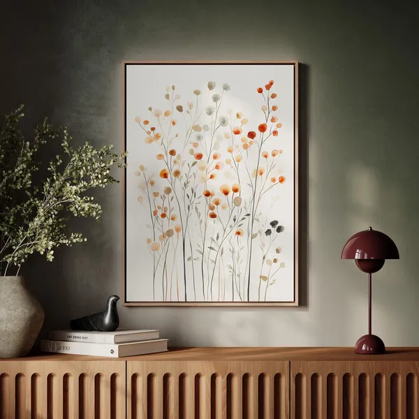 Watercolor Wildflowers, Elegant Botanical Art Print