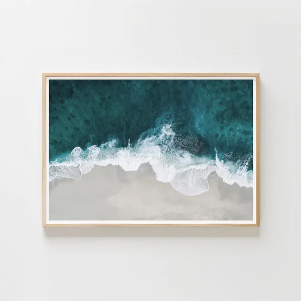 Beachy Wave Print, Coastal Ocean Photography