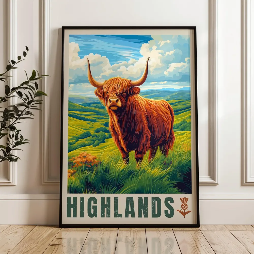 Scottish Highlands - Vintage Travel Poster