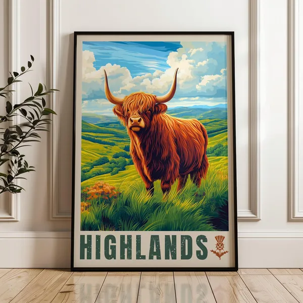 Scottish Highlands - Vintage Travel Poster
