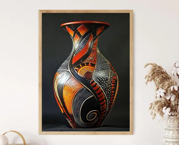 Traditional Zulu Pottery Art Print, African Ceramics