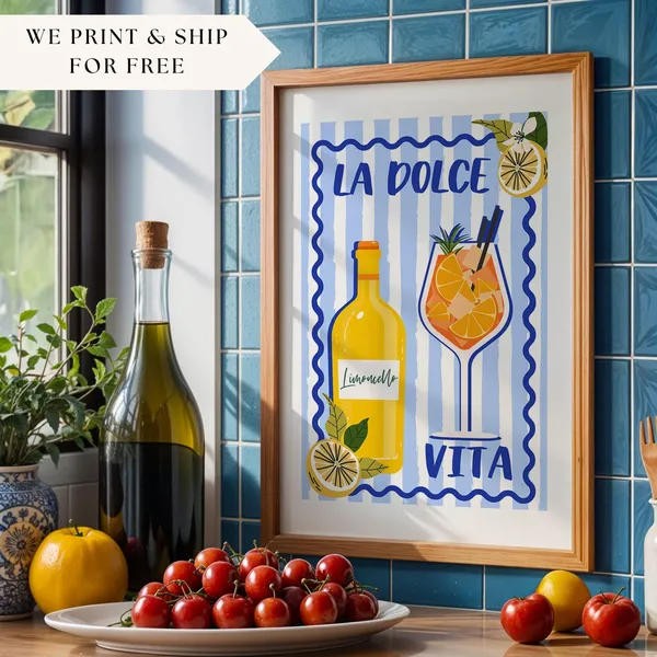 Italian Kitchen Decor, Coastal Design Art Print