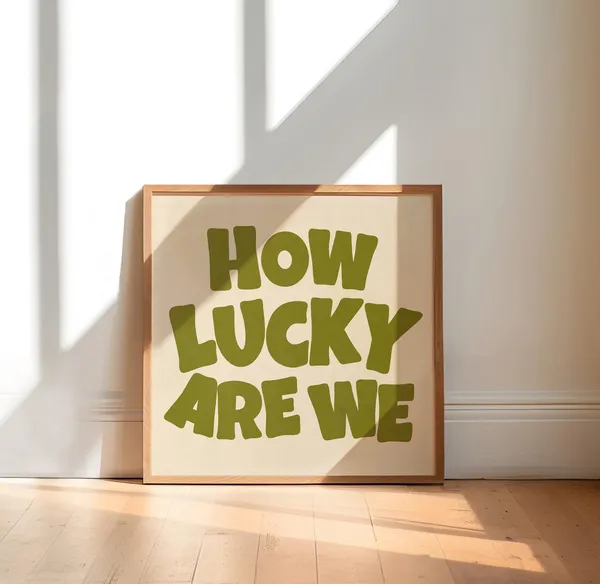 How Lucky Are We, Retro Western Poster