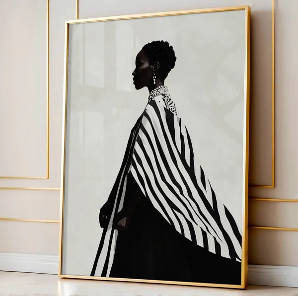 Afrocentric African Woman Abstract Art Print