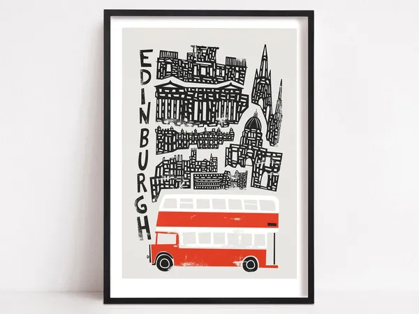 Edinburgh City Print, Scottish Poster Art Print
