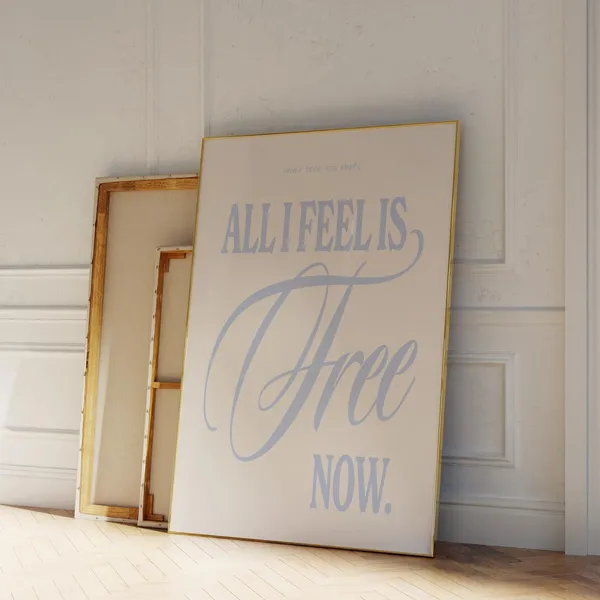 All I Feel Is Free Now Lyrics Art Print, Trendy Preppy