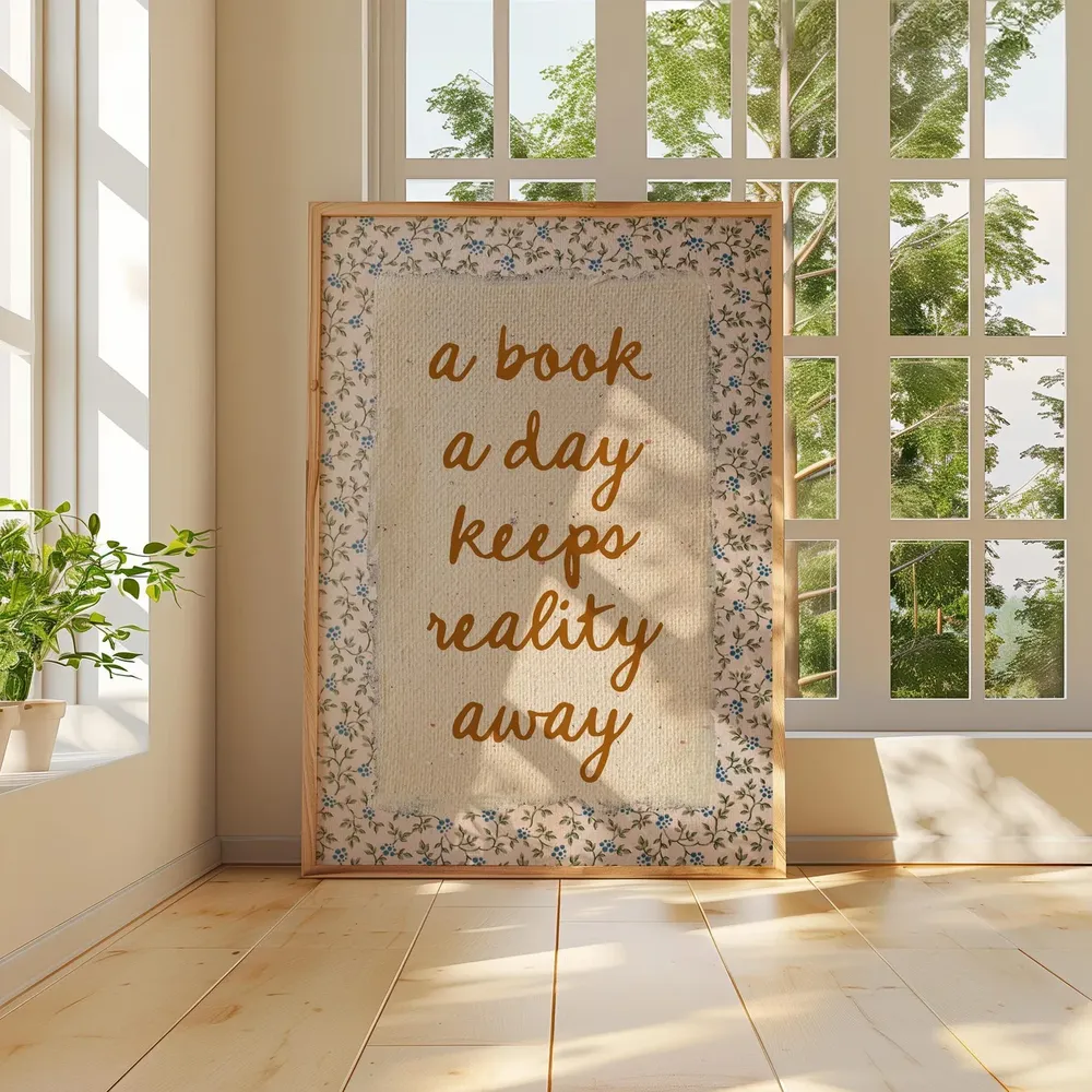 Vintage Book Art Reading Nook Poster for Readers - Image 3