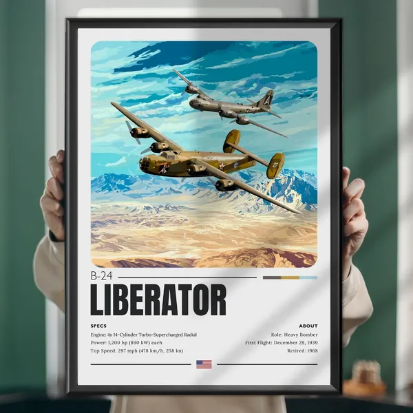 Liberator Aircraft WWII Bomber Military Aviation Art Print