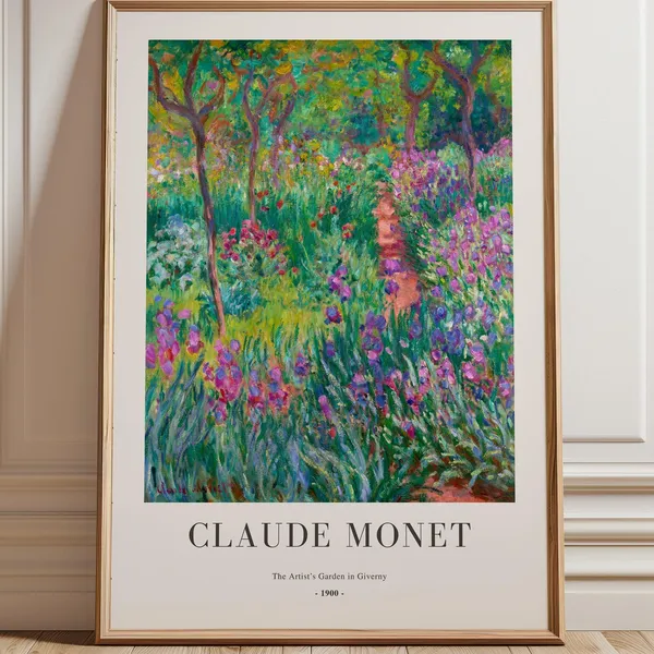 Claude Monet, The Artists Garden In Giverny Art Print