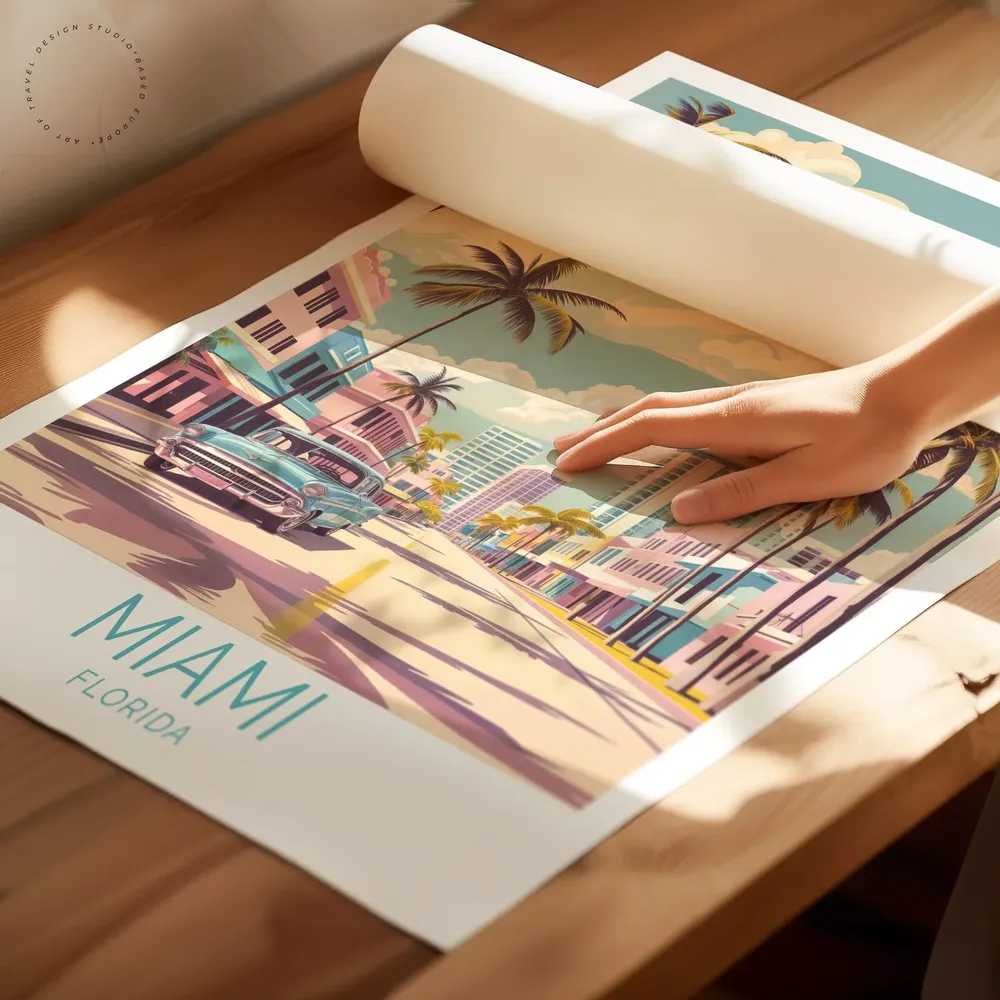 Miami Florida Travel Poster, Travel Poster - Image 2
