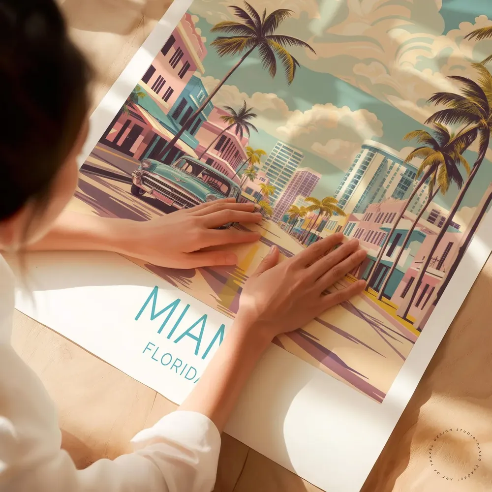 Miami Florida Travel Poster, Travel Poster - Image 3
