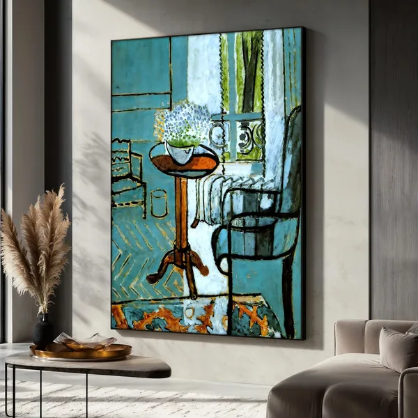 Henri Matisse Blue Interior Vintage Art Poster