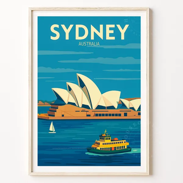 Sydney Australia Travel Poster, Travel Poster