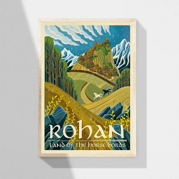 Rohan Golden Hall Travel Fantasy Poster