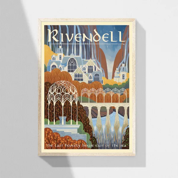 Rivendell Travel Fantasy Poster Print