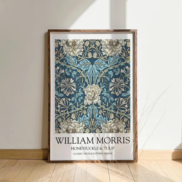 Honeysuckle And Tulip William Morris, Vintage Art Print