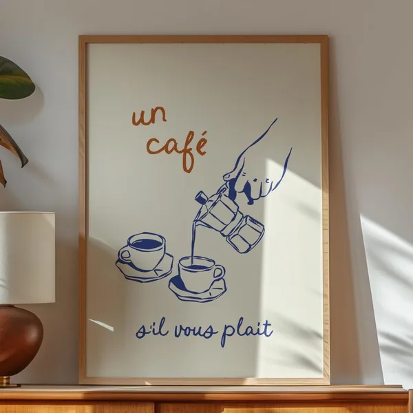 Trendy Coffee French Cafe Kitchen Decor Art Print