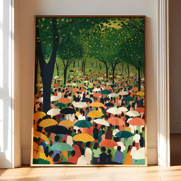 African Black Prints Artwork Painting Oil Art Print