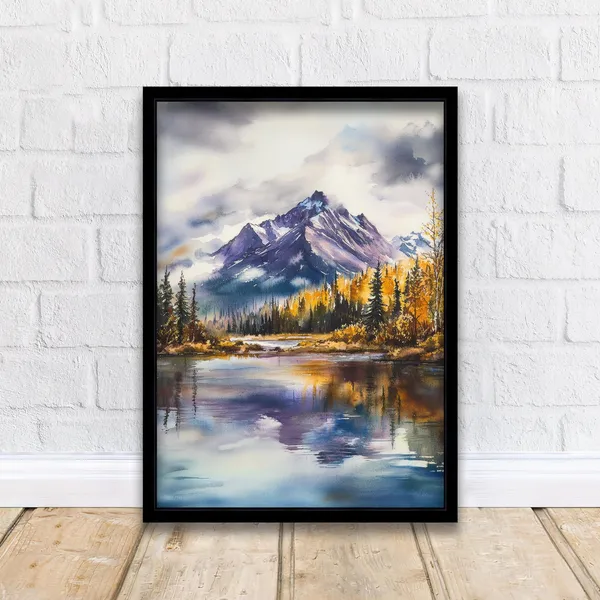 Mount Elbert Watercolor Painting, Colorado Mountain Art Print