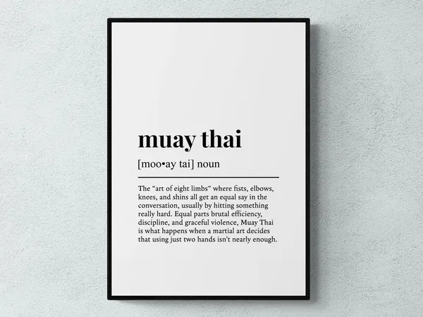 Muay Thai Funny Definition Sport Gift Art Print