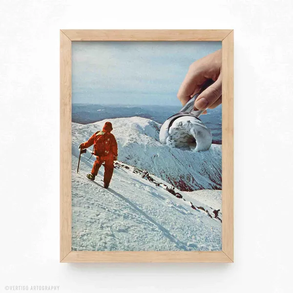Ice Cream Mountain Art Print, Surreal Kitchen Decor