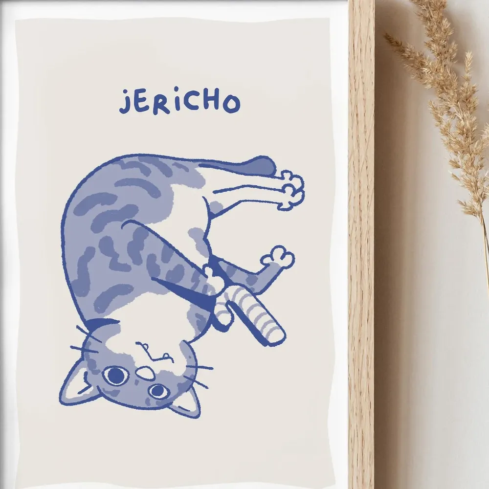 Custom Badly Drawn Pet Portrait Fun Art Print