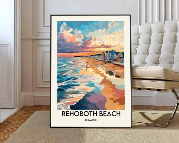 Rehoboth Beach Poster Photo Wall Art Print