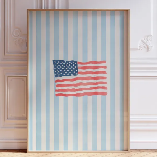 Light Coastal Flag Print, East Coast Cowgirl