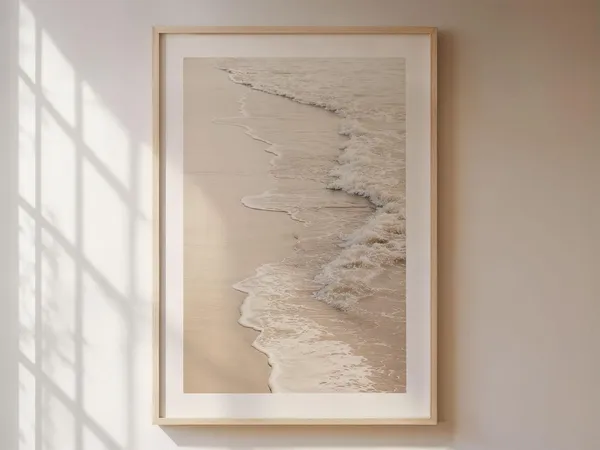 Waves Poster, Minimalist Coastal Decor