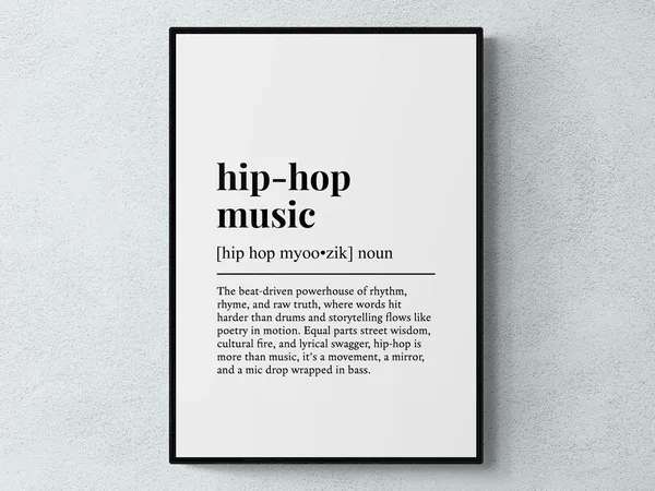 Hiphop Music Funny Definition Art Print
