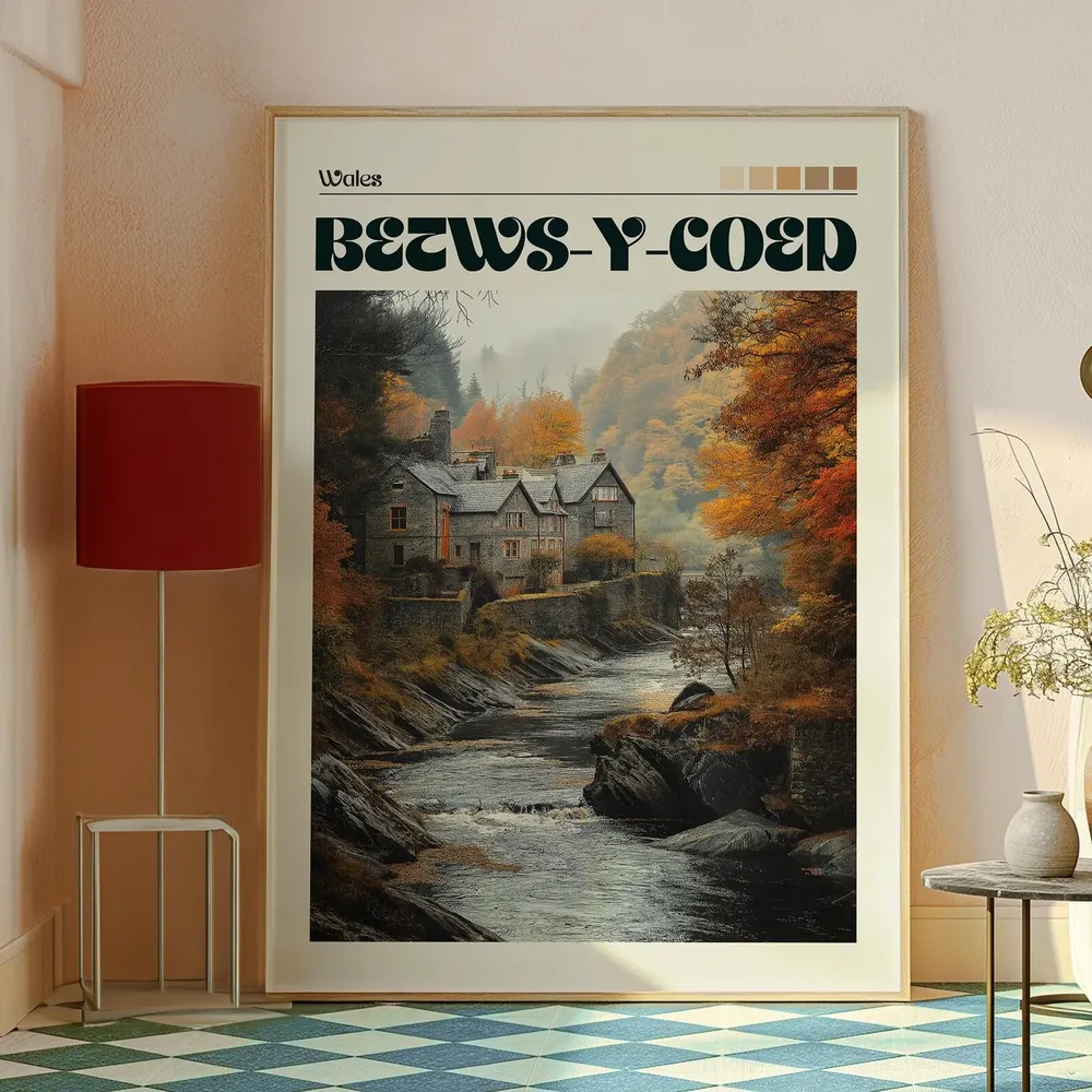 Betws Y Coed Travel Poster, Wales Countryside - Image 2