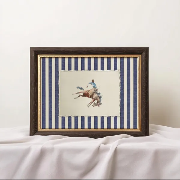 Vintage Rodeo Cowboy Poster, Western Bedroom Decor