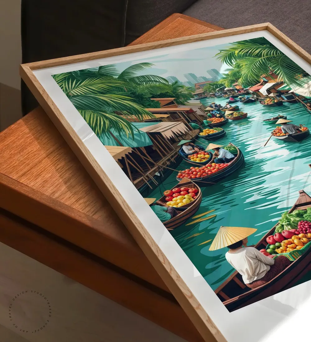 Can Tho Travel Poster, Vietnam Landscape Print - Image 6