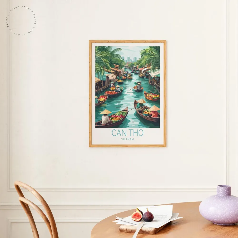 Can Tho Travel Poster, Vietnam Landscape Print - Image 5